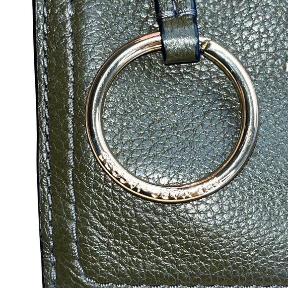 Marc Jacobs Olive Green Leather With Gold Hardware & ID Window Card Case Wallet - Picture 6 of 10